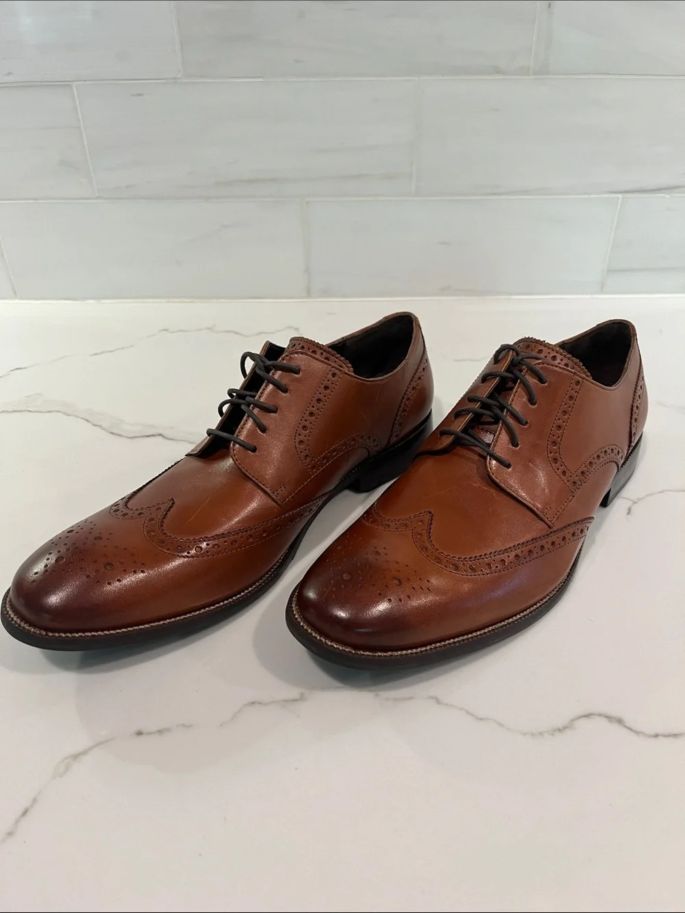 Cole Haan NEW Bedford Leather Wingtip Oxford in British Tan Java size 11
